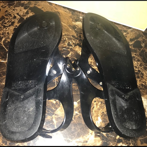 Michael Kors Black Jelly Sandals - Picture 8 of 8